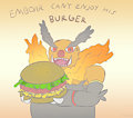 Emboar Can't Enjoy His Burger