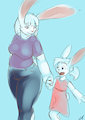 Bunny Mom and Child