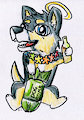 DogBomb - 'Deranged crayon drawing' by ZeloxQuo