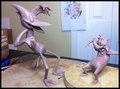 Progress on Mordecai & Rigby Sculpt. by Frazzy626