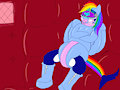 Rainbow Dash Fanboy-crazy Mako - By Stonemask
