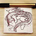 Work Doodles - Sleepy Chibi Draness