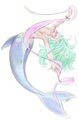 Mermaid with ribbon