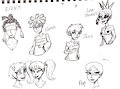 Modern fashioned JSRF characters sketch