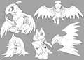 Sketchdump: Hawlucha and noibat