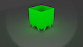 Cubic Cauldron/Pot: Neon Green by 7sins