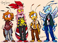 A whole group of bugs by GlitchBunny