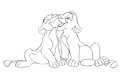 Simba and Nala by TheGiantHamster