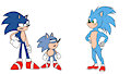 Sonic and Sonic meet Movie Sonic by SamuraiCanine