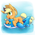 Applejack on a Shark