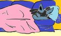 Lucario sleeps