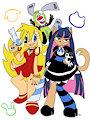 Brandy & Kitty With Mr. Whiskers