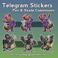 Peri + Skada [Telegram Stickers] [Commission] by lastres0rt