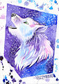 Starry wolf-ACEO/ATC card