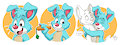 Kami Rabbit Stickers by pandapaco