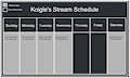 Stream Schedule