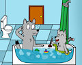[[Art Trade]] Jeff and Mikey Bath time