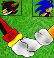 Sonadow - holding hands.. by Lugia731D