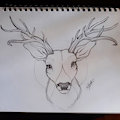 Deer Bust Tattoo Design ::Commission::