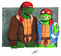 Older Raph and Mikey by GraveFlowers