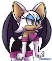 Rouge The Bat Colored Sketch by JuniorLockz