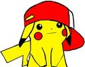 Pikachu with the original "Ash Hat"