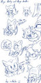 Miyu and Rouge doodles 1 by esthelar