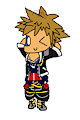 Sora Kingdom Hearts 2 clothes fanart