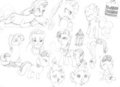 My Little Pony Sketches by PrissyDen