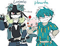 Lucario & Heart (human ver.)