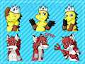 [Commission] King and Rodney Telegram Stickers