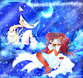 Blue Sapphires hipping Sonic and Sally Acorn My Legendary Destiny