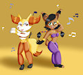 CM - Belly Dancing Braixen and Nicole