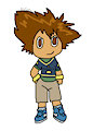 Taichi digimon 02 summer clothes fanart