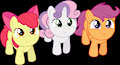 Looking Up - Cutie Mark Crusaders Vectors Set by tomfraggle