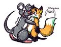 Commission: squeaky hugs! by silverdragon