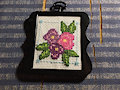 cross stitched flowers