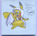 Pika-BOO! (on a Post-It)