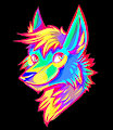 Neon colored wolf example