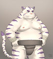 White tiger sumo wrestler