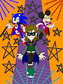 Stephan-X, Sonic & Mickey Mouse (Halloween version) by GarPhaN