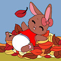 Amy's Autumn Leaf Pile -By Mouffetter-