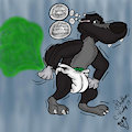 Another Diapered Farting Wolf by RhythmCHusky94