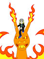 Sitting on top of a Gigantamax Charizard by GarPhaN