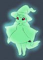 Tiny ghost cat witch