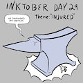 Inktober Day 29: "Injured"