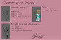 Comission Prices Sheet