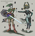 Ion/Kyara Cosplaying as Link/Midna (TP) by Talonfangclaw