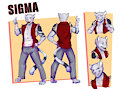 Sigma ref sheet and outfit by MetalCrow