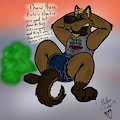 Diapered Farting Wusky Doing Sit-ups